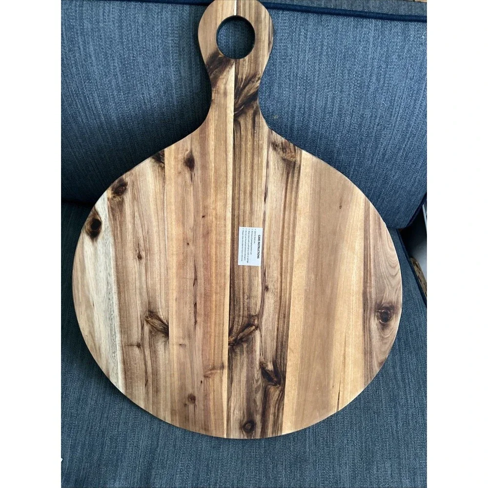 X-large Acacia/Resin charcuterie cheese bread board with handle 22.5” x 17”